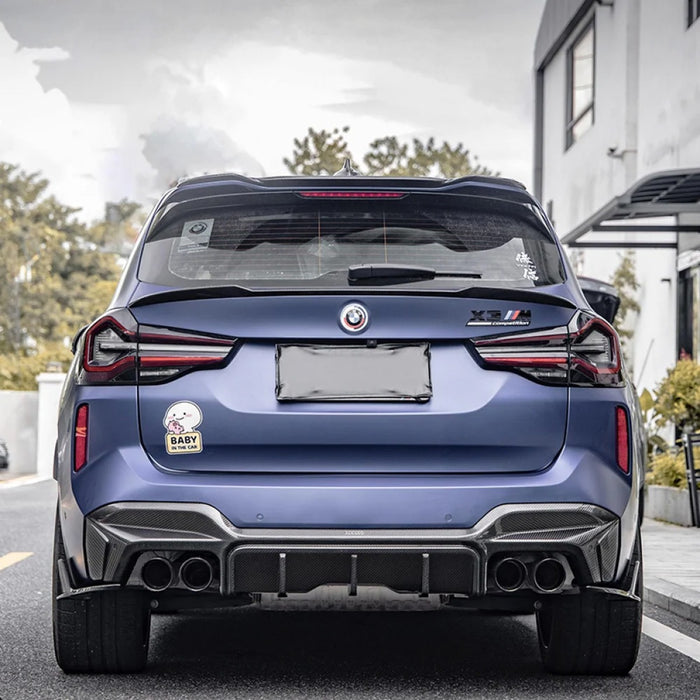 2022-2024 BMW X3M Carbon Fiber 3 Piece Rear Diffuser | F97 LCI