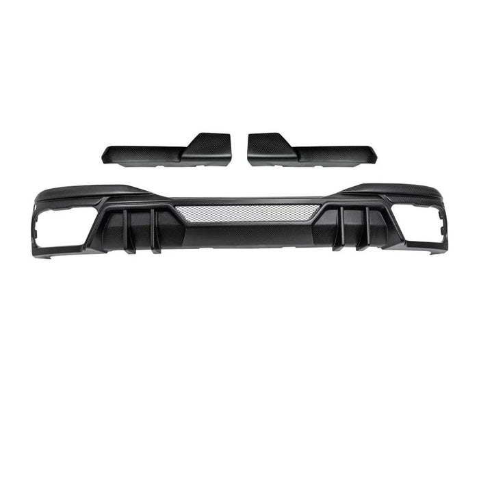 2023+ BMW X7 Carbon Fiber Rear Diffuser with Splitters | G07 LCI