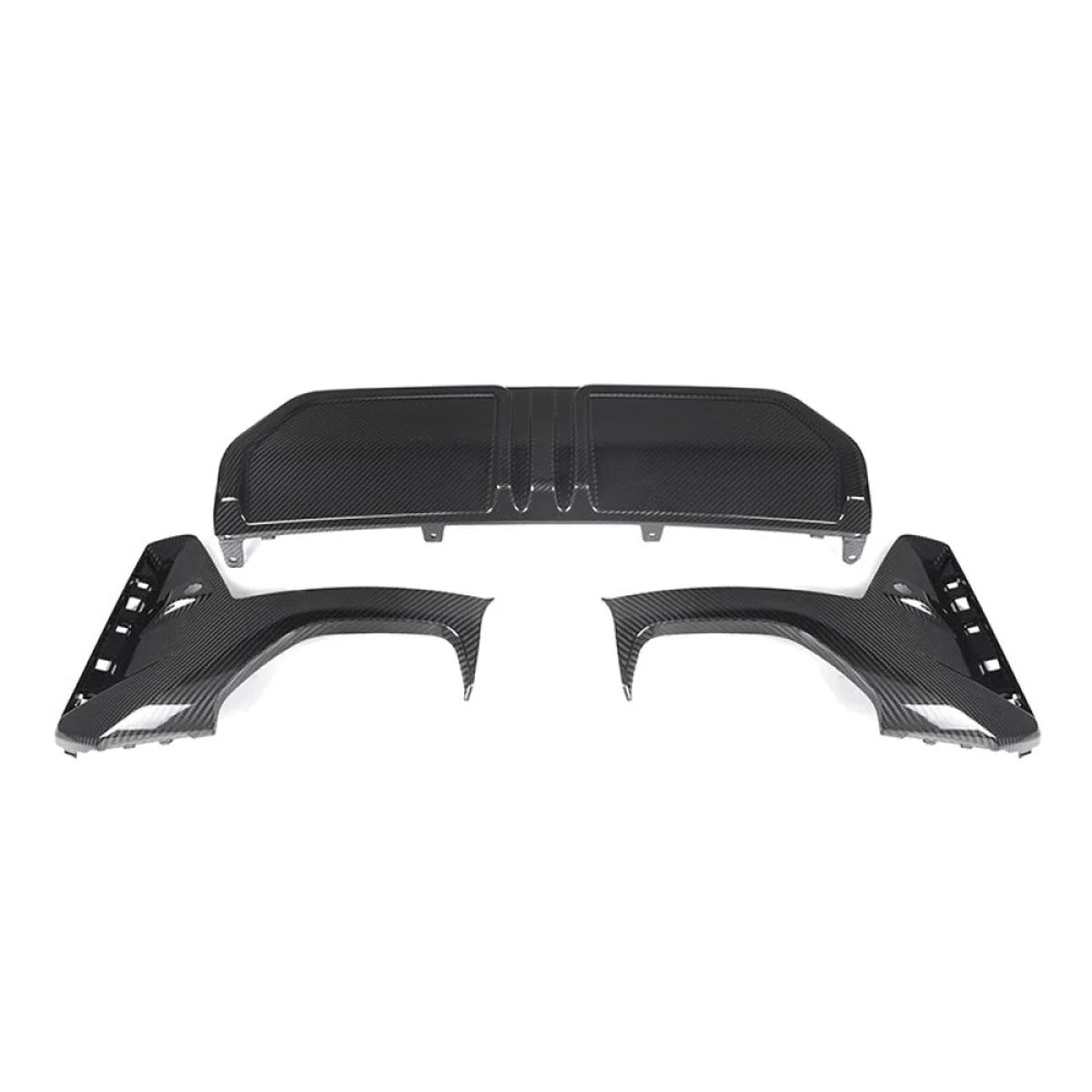 2023+ BMW 3-Series Carbon Fiber Euro M Performance Style 3 Piece Rear Diffuser | G20 LCI