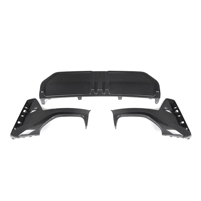 2023+ BMW 3-Series Carbon Fiber Euro M Performance Style 3 Piece Rear Diffuser | G20 LCI