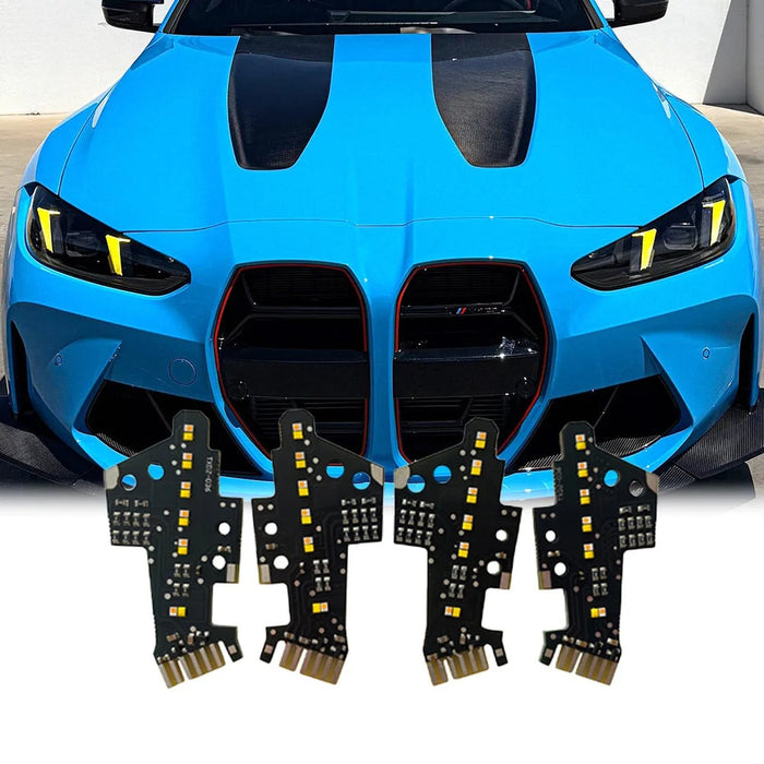 2025+ BMW M3/M4/4-Series CSL Style Headlights Yellow DRL Modules | G80/G82/G83/G22/G23/G26