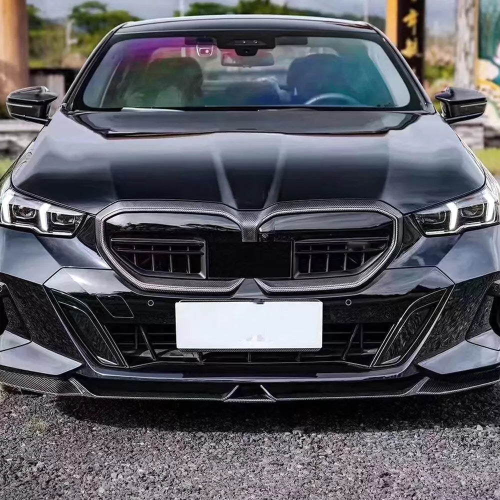 Dry Carbon Fiber Front Grill Cover Garnish - 2024-2026 BMW G60 530i G90 M5