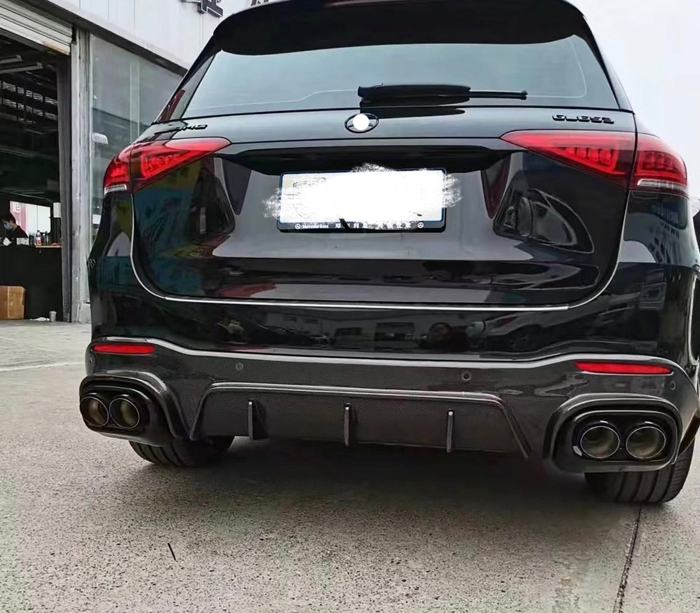 Carbon Rear Bumper Diffuser w/ Exhaust tips - Mercedes Benz W167 GLE350 GLE53 GLE63 AMG Coupe/ SUV