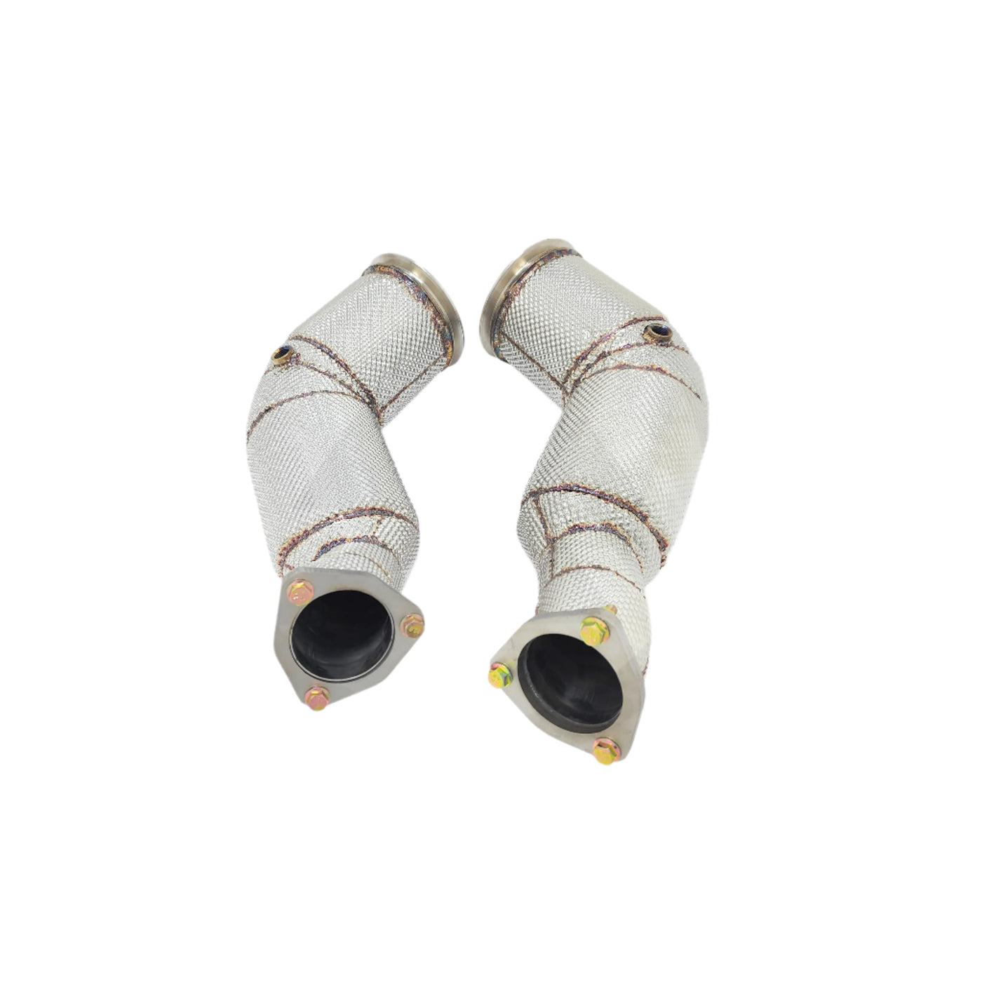 Catless Free Flow Performance Down Pipes w/ Heat Shield - Audi RS6 RS7 C8 4.0TT 2019-2024