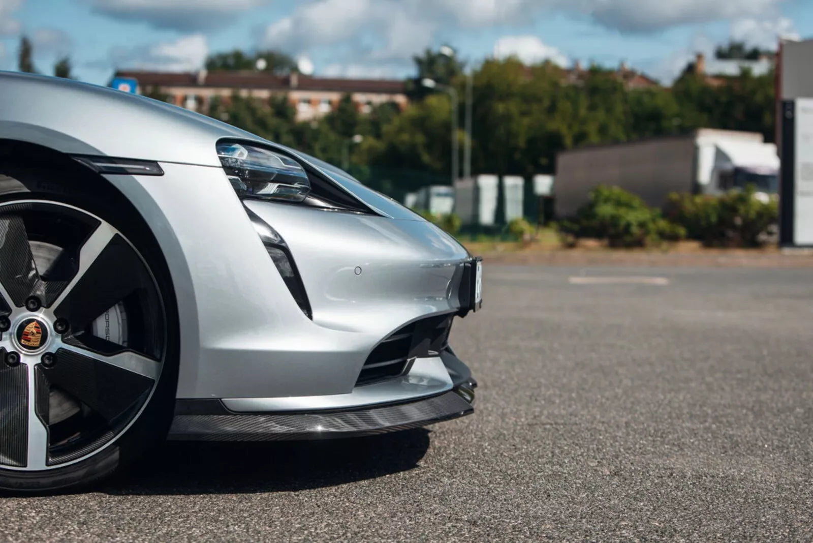 Carbon Fiber Front Lip Splitter - Porsche Taycan Turbo / S