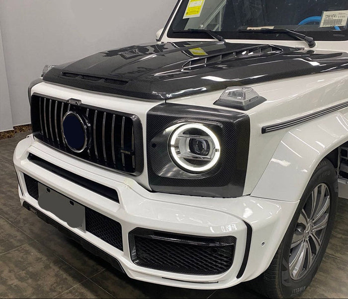 Dry Carbon Fiber Engine Hood Bonnet Replacement - Mercedes Benz G Wagon Class W464 W463A AMG G63 G350 G500