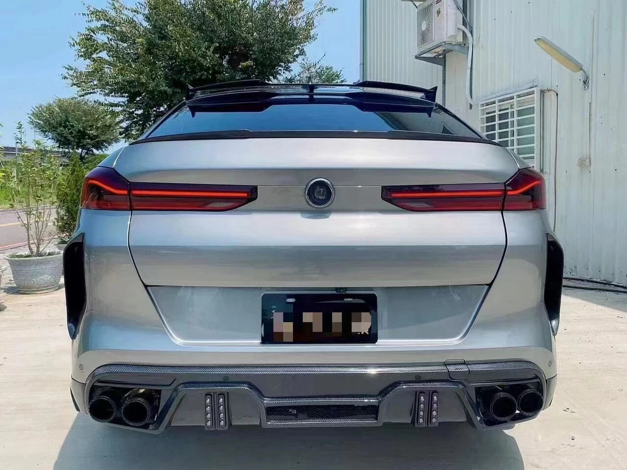 Carbon Fiber Front Lip & Rear Diffuser - BMW X6M F96 2019-2023 LD Style
