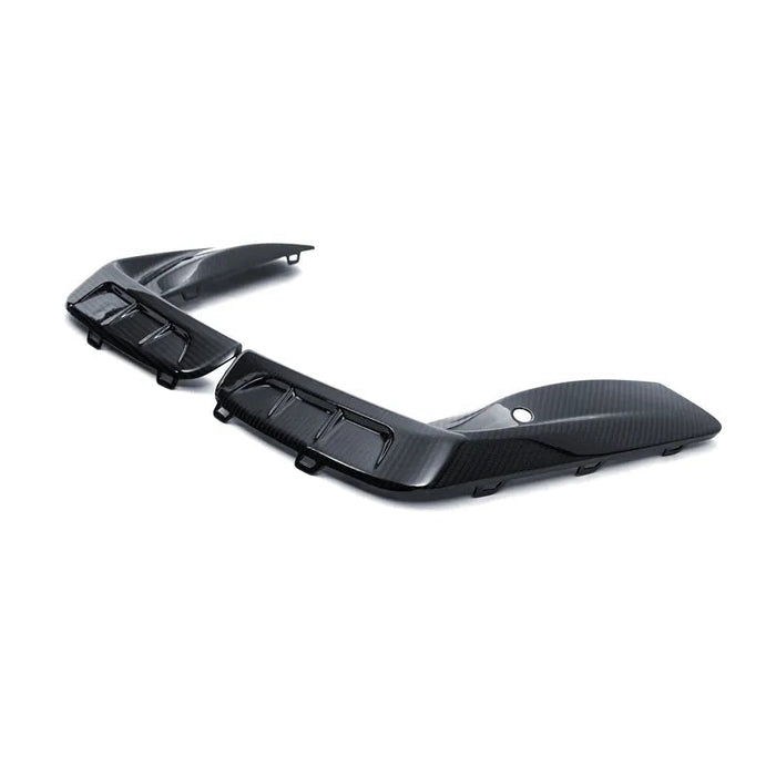 Dry Carbon Fiber PT Style Front Bumper Canard - BMW M8 F91 F92 F93