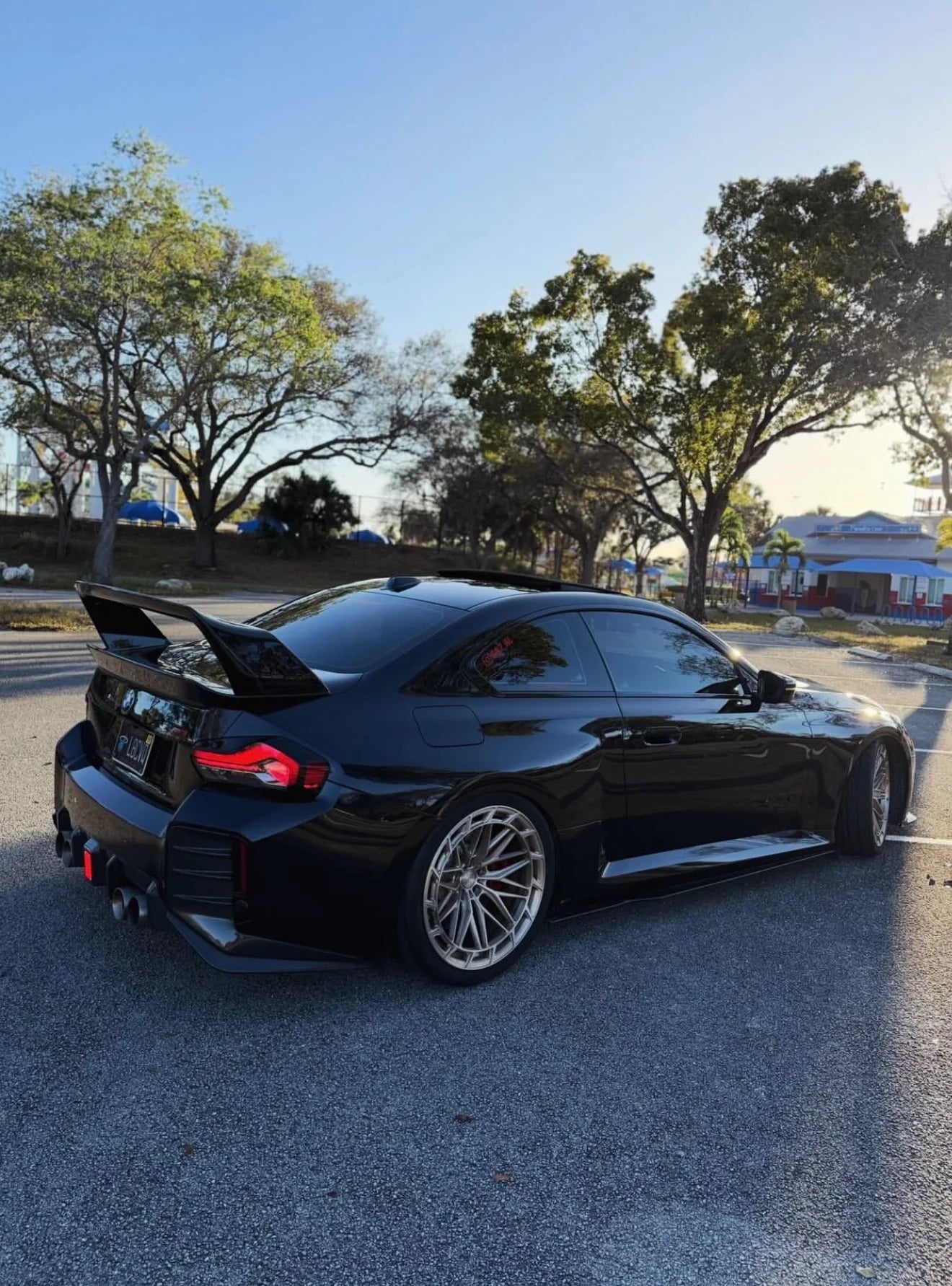 Dry Carbon Fiber Rear Trunk N Style Spoiler Wing w/ base - BMW G87 M2 / G42 M240i