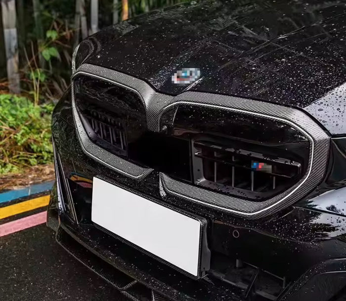 Dry Carbon Fiber Front Grill Cover Garnish - 2024-2026 BMW G60 530i G90 M5