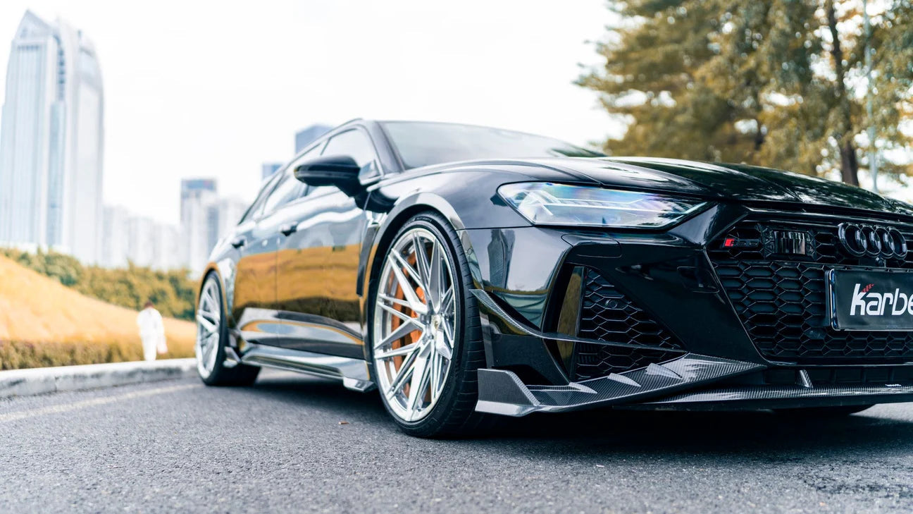 Carbon Fiber KB Front Lip Splitter - Audi RS7 RS6 C8 2020+