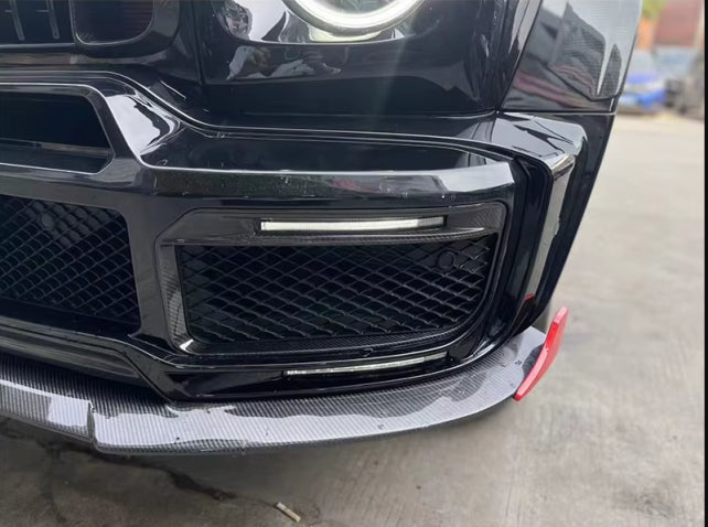 Carbon Fiber Front Bumper Fog Lamp Cover - Mercedes Benz G-Class W464 G63 AMG G500 2019-2024