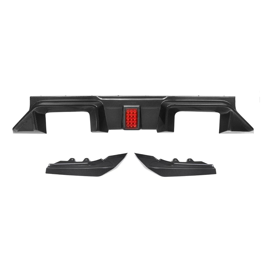 Carbon Fiber SQ V3 Rear Diffuser With Brake Light - BMW M2 G87