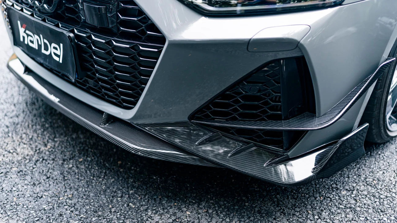 Carbon Fiber KB Front Lip Splitter - Audi RS7 RS6 C8 2020+