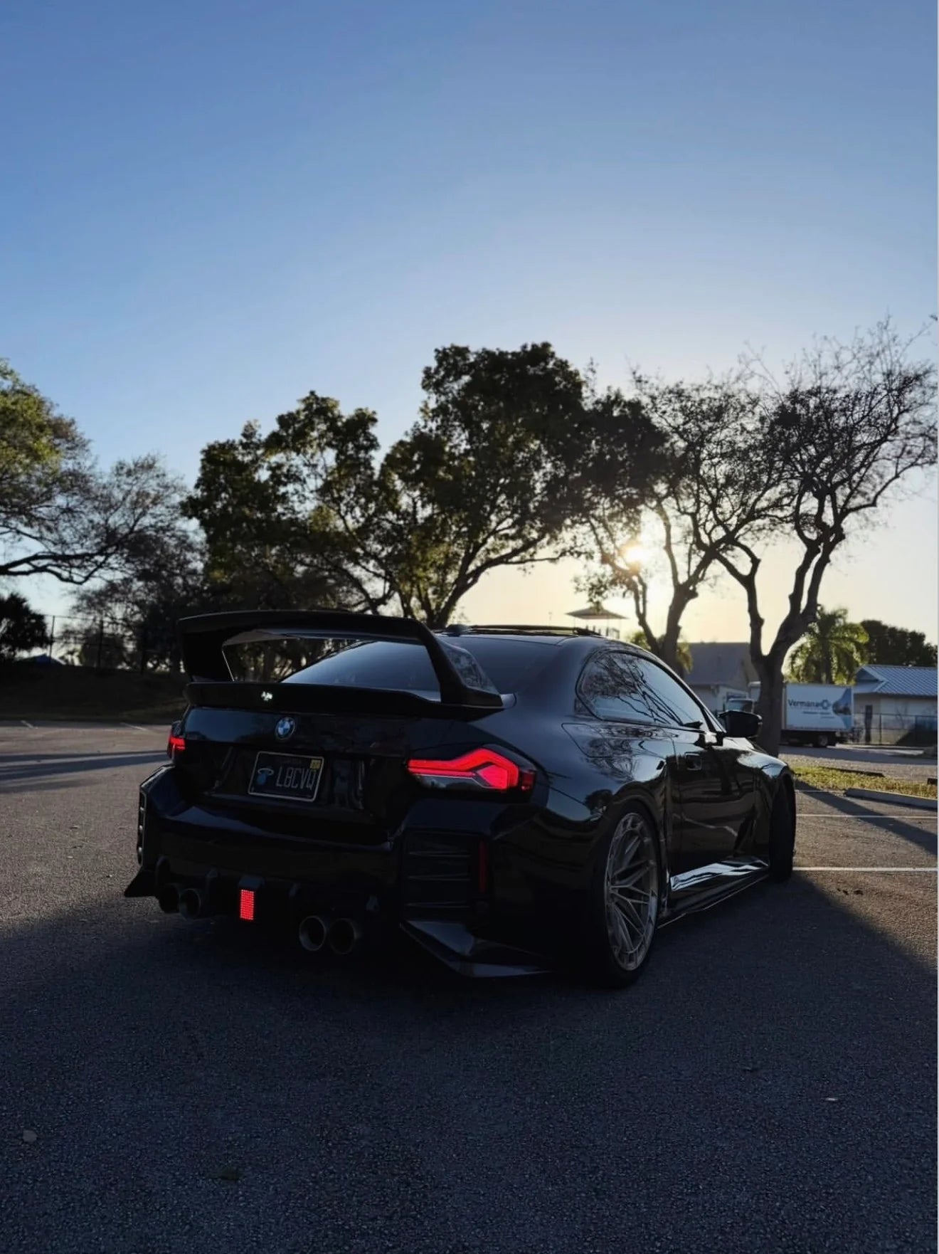 Dry Carbon Fiber Rear Trunk N Style Spoiler Wing w/ base - BMW G87 M2 / G42 M240i