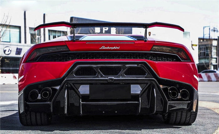 Carbon Fiber VRS Rear Bumper w/ Diffuser - 2014 to 2019 Lamborghini Huracan LP610-4