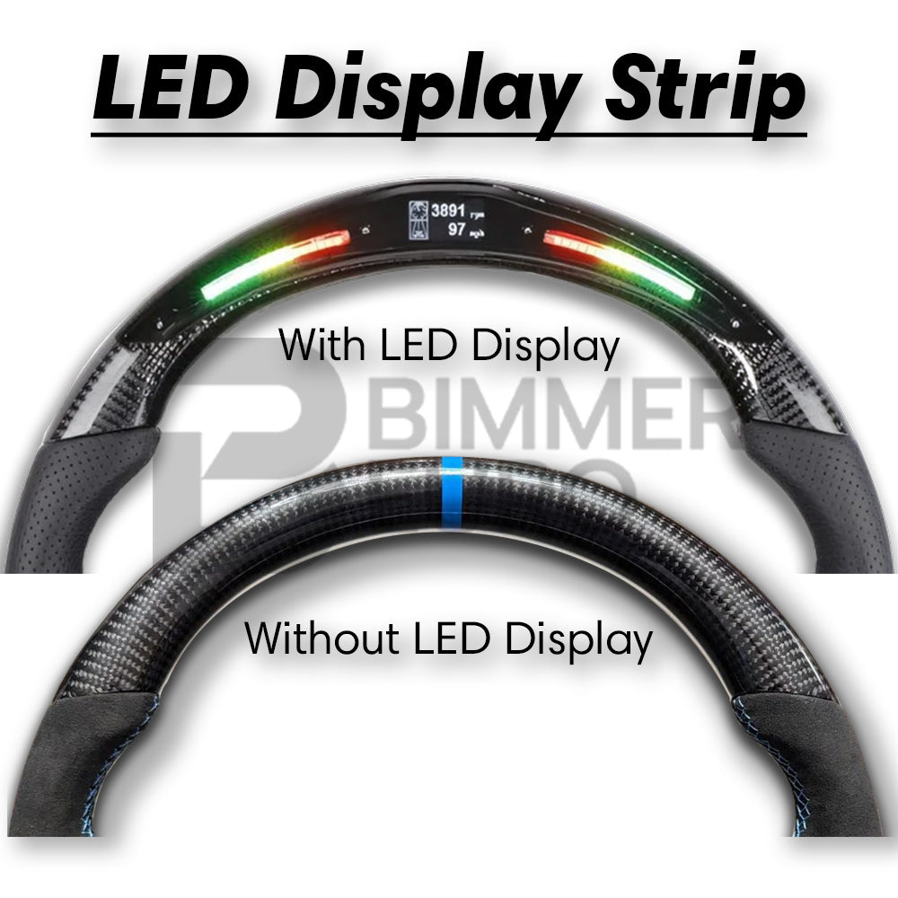 Custom LED Carbon Fiber Steering Wheel for All G Chassis Models - G20 / G22 / G30 / G42 / G80 / G82 / G87 / G Series / BMW 2 Series 3 Series 4 Series 5 Series M3 M4