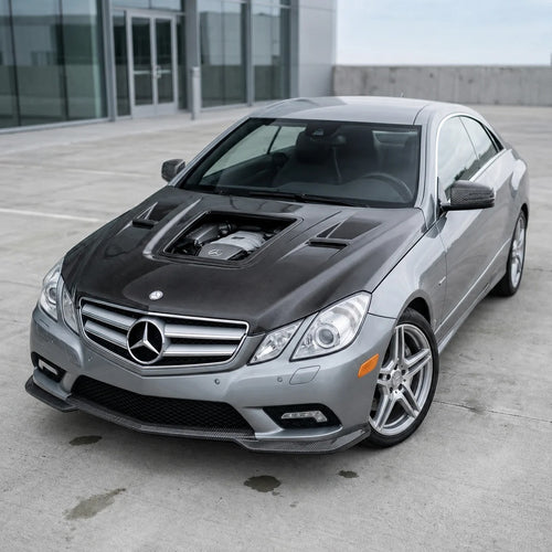 2010-2013 Mercedes E-Class Glass Engine Cover Carbon Fiber Hood | W207/A207/C207