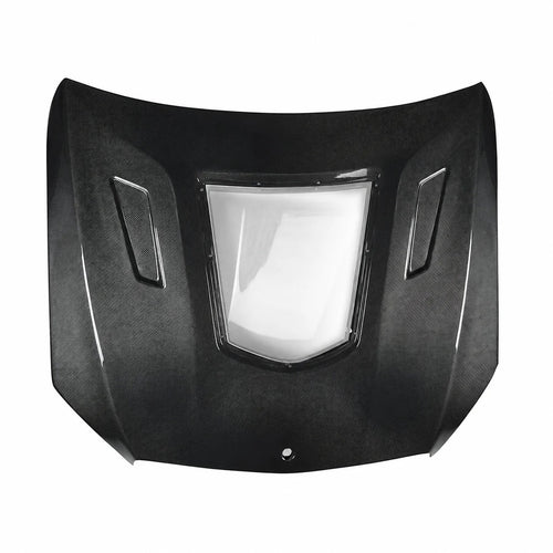 2012-2015 Mercedes C63 AMG Glass Engine Cover V2 Carbon Fiber Hood | W204