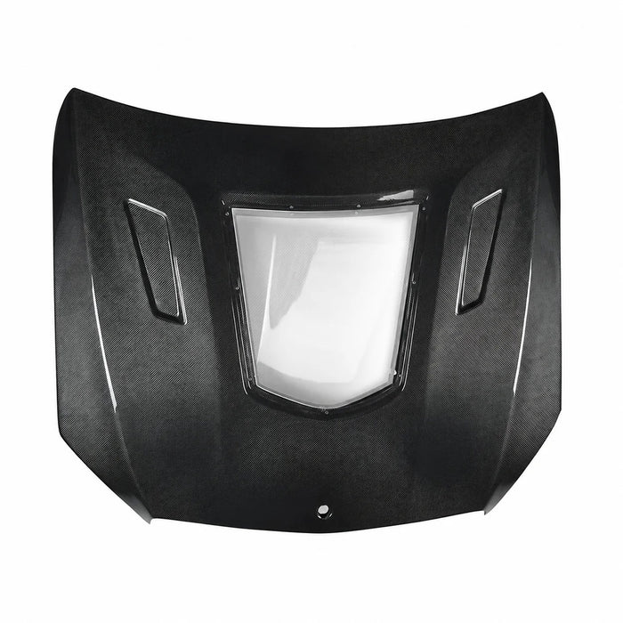 2012-2015 Mercedes C63 AMG Glass Engine Cover V2 Carbon Fiber Hood | W204