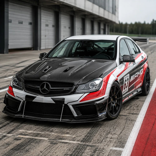 2012-2015 Mercedes C63 AMG B Style Carbon Fiber Hood | W204/C204