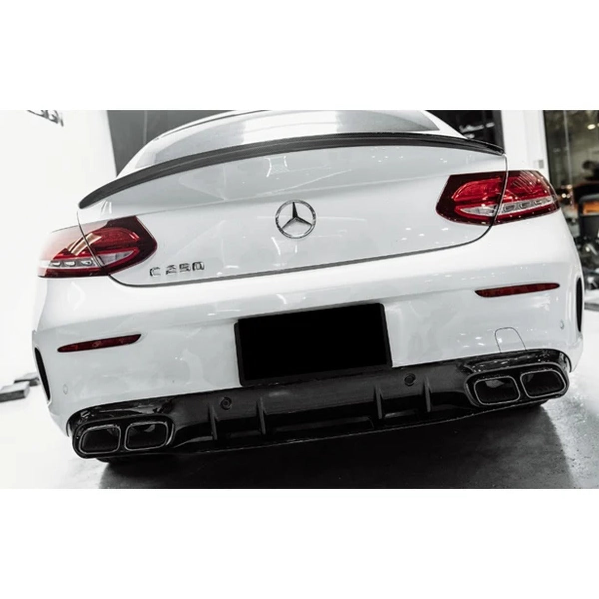 2015-2023 Mercedes-Benz C-Class C63 Style Gloss Black Rear Diffuser | W205