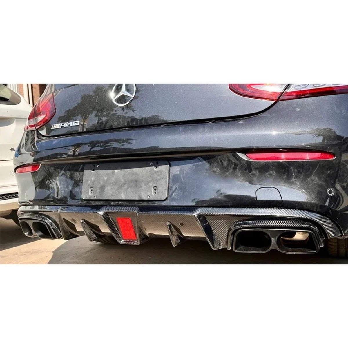 2015-2023 Mercedes-Benz C-Class/C63 AMG Carbon Fiber Rear Diffuser with Brake Light | W205 Coupe