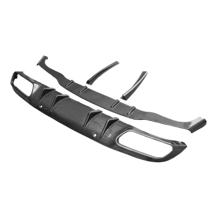 2015-2023 Mercedes-Benz C-Class/C63 AMG C63 Style 4 Piece Carbon Fiber Rear Diffuser | W205