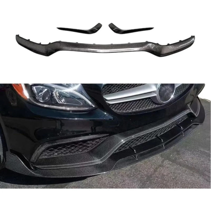 2015-2021 Mercedes-Benz C63 AMG Carbon Fiber Middle Front Bumper Lip | W205