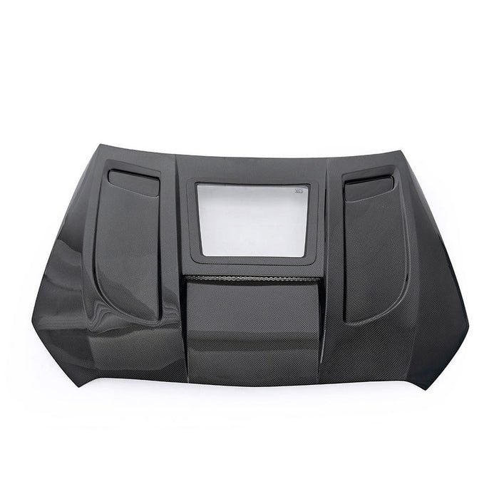 2022+ Mercedes C-Class Glass Engine Cover V2 Carbon Fiber Hood | W206
