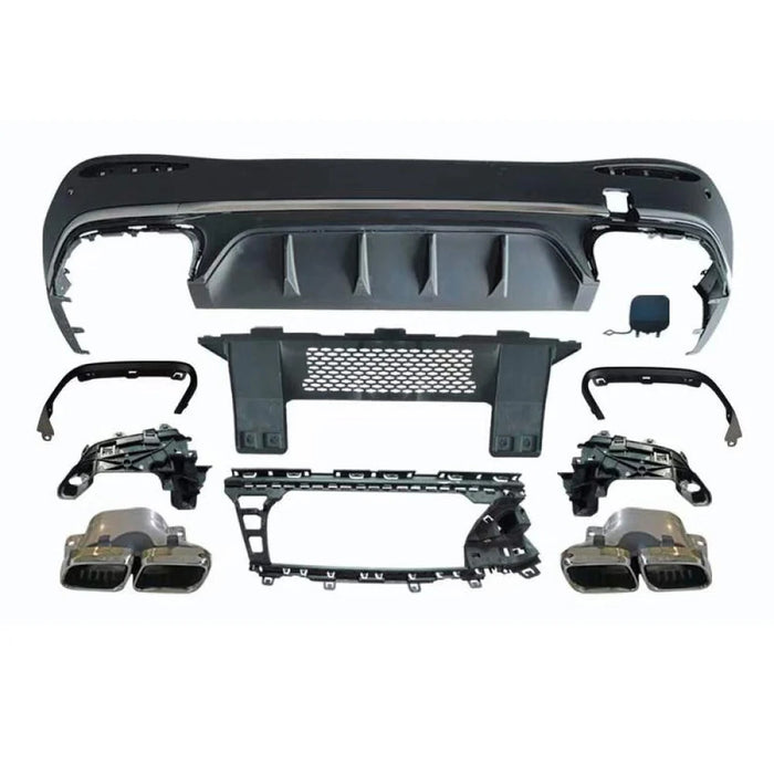 2023+ Mercedes-Benz GLC-Class Gloss Black GLC63 AMG Style Rear Diffuser with Quad Tips | X254
